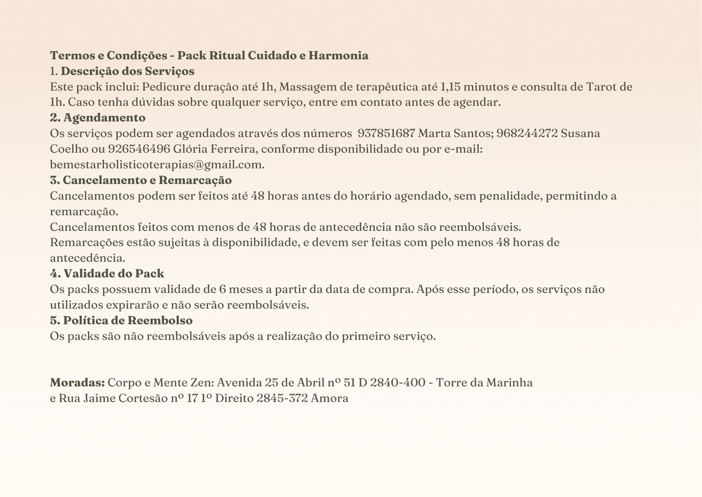 Voucher Ritual Cuidado e Harmonia