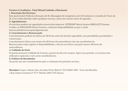 Voucher Ritual Cuidado e Harmonia