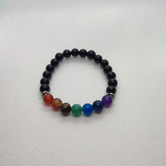 Pulseira dos 7 Chakras com Ónix