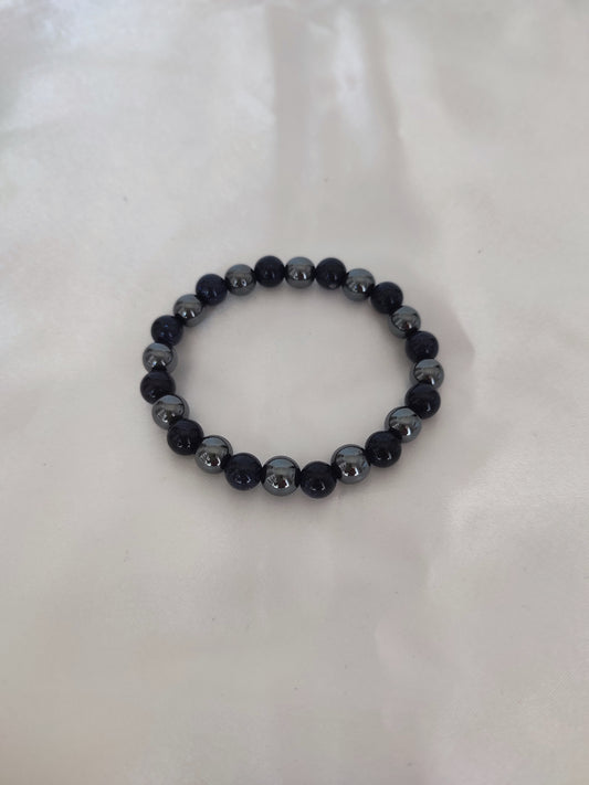 Pulseira Pedra Estrela e Hematita