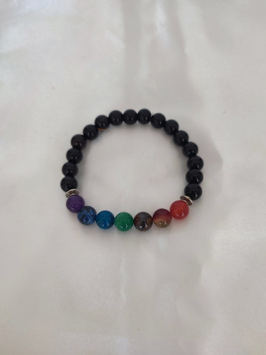 Pulseira dos 7 Chakras com Ónix