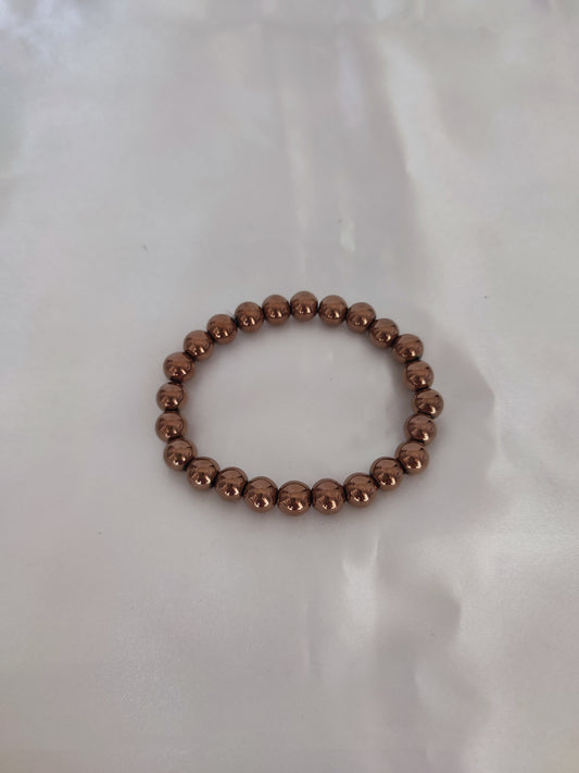Pulseira na pedra Obsidiana Café