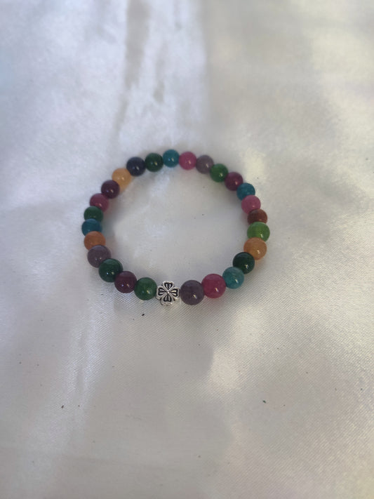 Pulseira de Criança na pedra Turmalina colorida